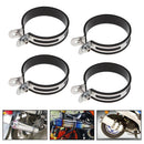 4x Motorcycles Scooter Exhaust Pipe Muffler Holder Clamp Fits 100mm Diameter