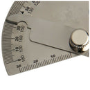 0-180 degree Angle Ruler Round Head Rotary protractor 145mm Adjustable Univ