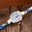 Douya Elegant Quartz Watch Women Rhinestone Bracelet Wristwatch (White) A