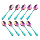 10x Stainless Steel Tea Spoons Coffee Cafe Cutlery Latte Teaspoons Colorful