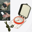 aseplate Map Compass Scale Ruler Magnifying Camping Hiking Fa Orienteering V1N6