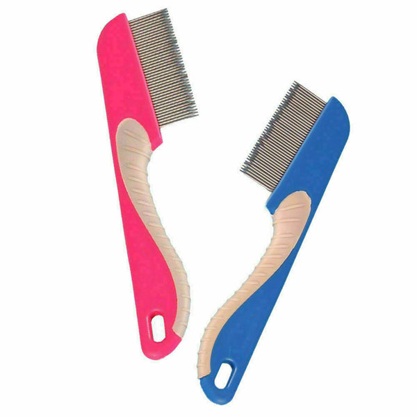 1pc Dog Cat Pet Stainle Steel Rake Comb Hair Grooming Trimmer Cleaning Brus J4K9