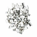 100 pcs 15mm x 10mm x 5mm Metal Reusable Refill for Clam Clips Dispenser