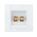 2 Sockets (female) Loudspeaker Socket Wall Mounting Box Loudspeaker Connection