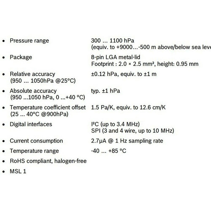 BMP-280 BMP280 Precision Temperature/Humidity/Pressure Sensor for Arduino-Pi