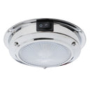 12V / 2W Stainless Steel LED Dome Light Boat Marine RV Cabin Ceiling Lamp 4.3"