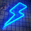 Thunder Lightning Shape Neon Light Sign Night Club Bedroom Wedding Party Home