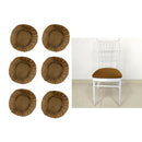 Pack of 6Pcs Round Washable Chair Seat Slipcovers Bar Stool Cover Dust-proof
