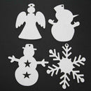 Non-Woven Elk Snowflake Snowman Christmas Tree Pendant Ornaments Xmas Decor