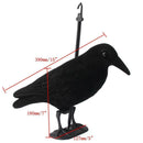 1 Set Lifelike Crow Decoy Garden Plastic Bird Crow Scarer Black Scare Crow