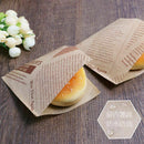 100pcs 12x12cm Sandwich Donut Bread Bag Biscuits Doughnut Paper Bags Oilpro