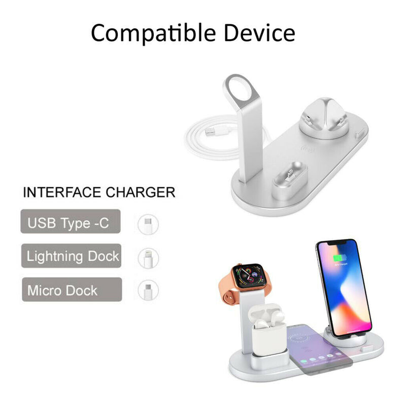 Qi Fast Wireless Charging Dock Stand For  for AirPods  Android
