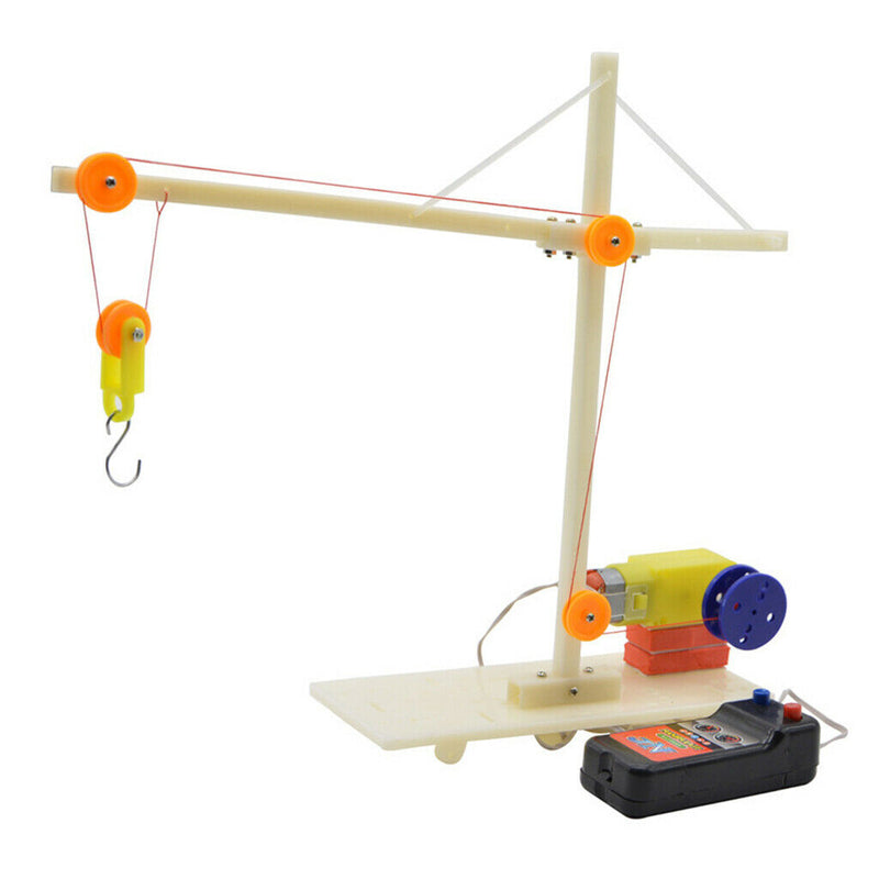 DIY Assembled Electric Crane Science Technology Experiments Educational Toys