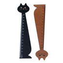 2 pcs 15 cm Wood Straight Ruler Beautiful Cat Form Ruler for Kids School (B M7D4