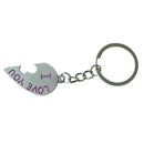 2 Pcs Half Heart Pendant Couple Alloy Key Chain Keychain W2Y5