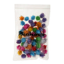 100pcs Glitter Tinsel Pompom Balls Small Pom Pom Ball 1.5cm