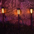2pcs Solar 12LED Flame Light Outdoor Flickering Torch Lights Landscape Lamp A