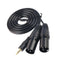 1.5M Adapter Cable Dual XLR Male To 3.5mm Jack For Digital Audio Player