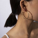 Fashion Women Circle Bamboo Shape Drop Dangle Earrings Statement Jewelry Gi BX