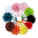10Pcs Chiffon Flower Girls Baby Hair Clips Hairpins Headwear Barrettes Chil P2W1