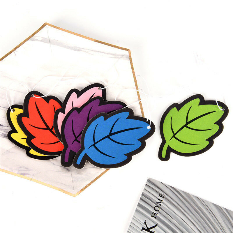 6Pcs/Lot Auto Shine Paper Hanging Car Air Freshener Vanilla perfumed Leaf  Bj
