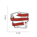 Poker Red Pins Brooches King Queen Lapel Jacket Enamel Badges Jewelry Gifts