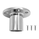 1 Pair 316 Stainless Steel Boat Hand Rail Fitting 22mm Round Stanchion Base