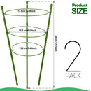 2 Pack Plant Support Cage Metal Rust Resistant Garden Plant Support Ring Pl