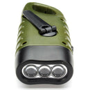 Mini Emergency Hand Crank Dynamo Solar Flashlight Rechargeable LED Light La