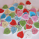 Color Random Leaf Shape 2 Holes Wooden Buttons for Sewing Crafting Pack of