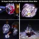Wine Bottle Lights 6 Pack 20 LED Wine Cork String Lights for Glass Mason Ja A7K3