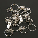 20pcs Stainless Steel Window Shower Curtain Rod Clips Rings Drapery Clips