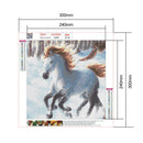 5D Full Round Diamond Painting Animals diy Cross Stitch (Horses-LD290)