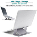 Grey Adjustable Invisible Portable Folding Laptop Stand for MacBook Pro/Air K9B0
