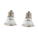 2pcs E27 UVA UVB Reptile Heating Spotlights Basking Lamp Halogen Bulb 50W