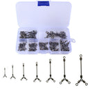 70pcs 3 Way Swivels Saltwater Freshwater Fishing Tackle Strong Test Swivels