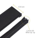 1X Neoprene Cable Zipper Management Sleeve Wrap Wire Hider Cover Organizer Black