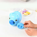 Plastic Blue Piggy Bank Animal piggy bank Treasury Saving Coin Coins Money  Y2L1