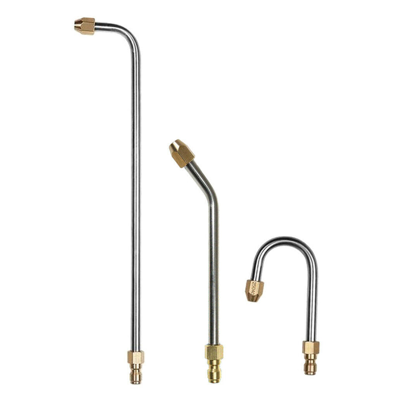 3pcs Pressure Washer Nozzle Lance Angled Lance Extension 1/4 Inch Quick Release