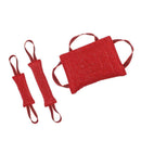 2 Pcs Dog Puppy Training Bite Tug Toys With Handle for Small Dog Tug, Linen