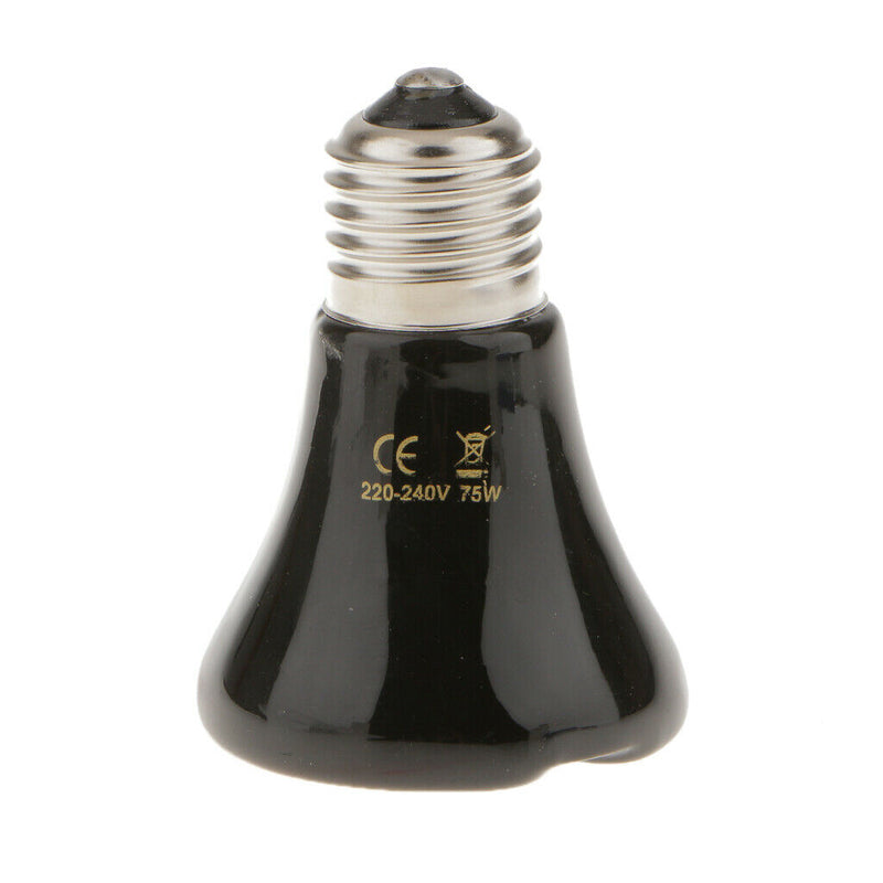 75W Reptile Terrarium Infrared Heat Emitter Basking Spot Light Bulb Dia.60mm