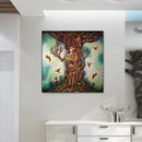 DIY Full Round Diamond Painting Tree Fairy Wall Picture Craft (X126 Yellow)