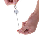 1pc Resilience Steel Wire Rope Retractable Alarm Key Ring Elastic Keychain OZ