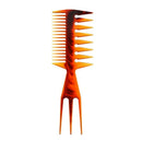 Blue Zoo Three-Sided Hair Comb Insert Hair Fork Comb Oil Slick Styling Hair