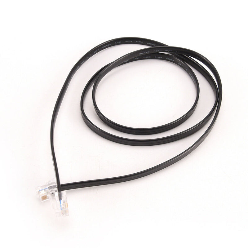 1-meter Six-pin RJ12 Flat Phone Line 6P6C Green Copper 6-PIN Phone Line LJ