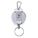2pcs Practical Retractable Metal Wire Rope Keyring Key Chain Clip Outdoors