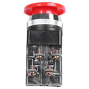 AC 600V 6A 38mm 1.5" Red Sign Momentary Mushroom Push Button Switch 1 NO 1  O3H9