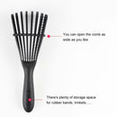 Women Hair Scalp Massage Comb Wet Curly Hairdress Styling Hairbrush (Black)