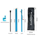 Telescopic Foldable Lamp Rod for Fishing Camping Light Holder Pole (Blue)
