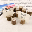 Rustic Real Wood Base Wedding Table Name Number Holder Party Decoration Car